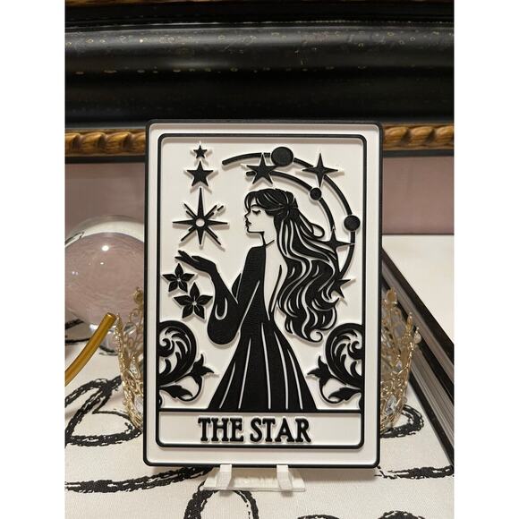 The Star Tarot Card - Unique 3D Printed Art - Mystical Home Decor - Perfect Gift - Picture 2 of 3